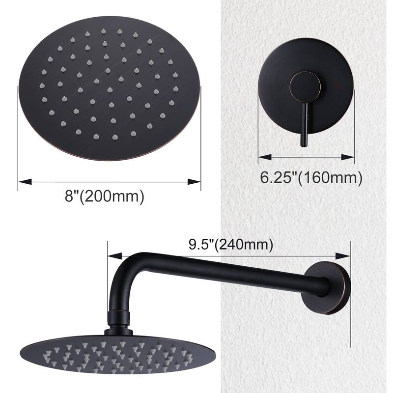 WOWOW Single Handle 5-Spray Patterns Shower Faucet with Valve