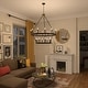 preview thumbnail 76 of 88, Acroma 20-light Modern Farmhouse 40In Round Wagon Wheel Chandelier with UL