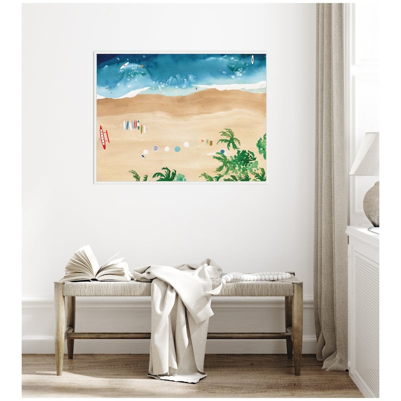 Kate and Laurel A Day of Play Vibrant by Janet Meinke Lau Framed Canvas Wall Art Print