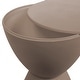preview thumbnail 108 of 143, Boyd Round Side Table with Ribbed Design Base - Accent Hourglass End Table with Removable Lid for Living Room & Bedroom
