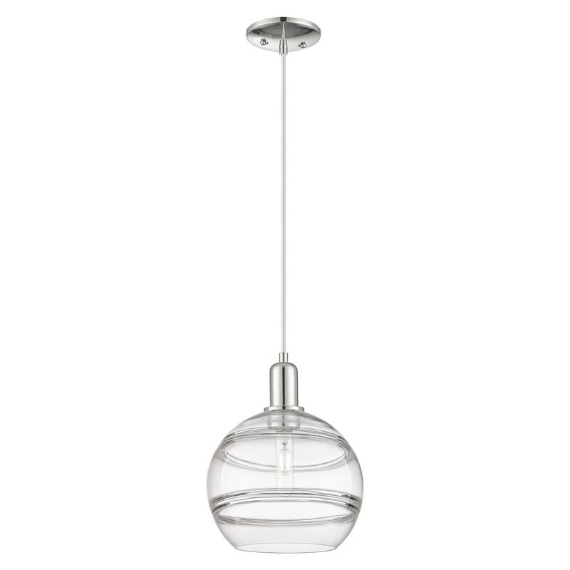 Innovations Lighting Endless Possibilities Arcadia - Rochester - 1 Light 10" Cord Hung Mini Pendant - Clear/Polished Nickel