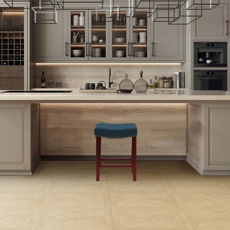 Jameson Upholstered Polyester Cherry 24 Inch Counter Stool