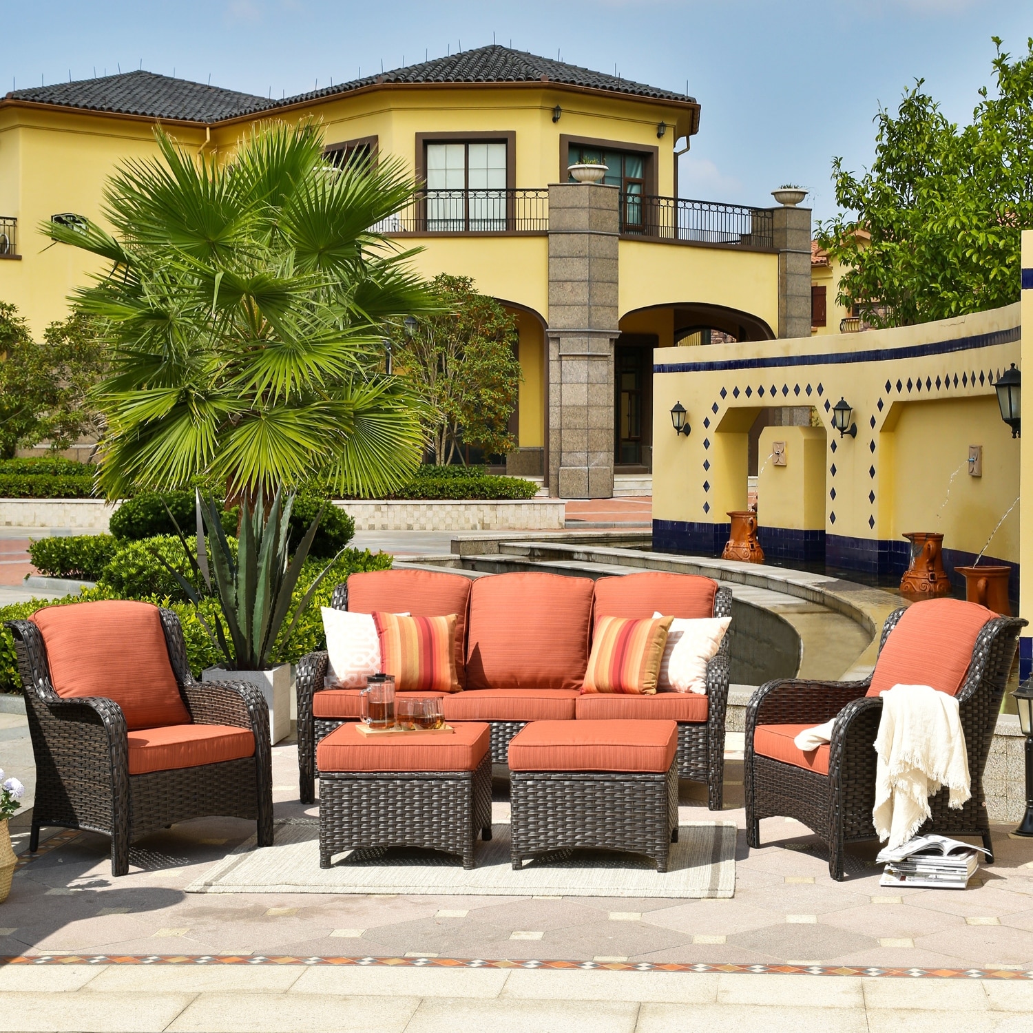 Orange sales patio set