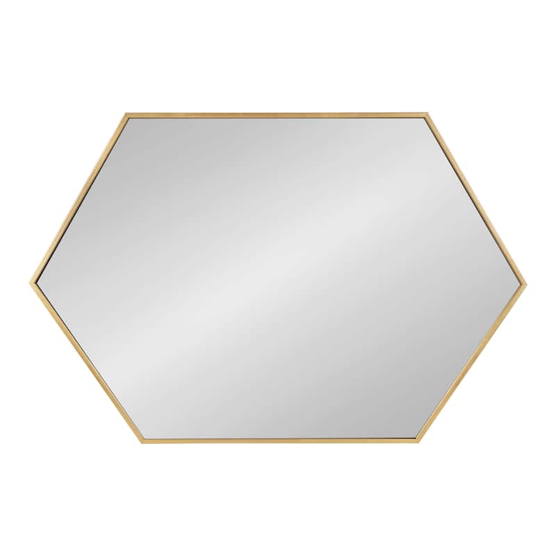 Kate and Laurel Rhodes Framed Mid-century Hexagonal Wall Mirror