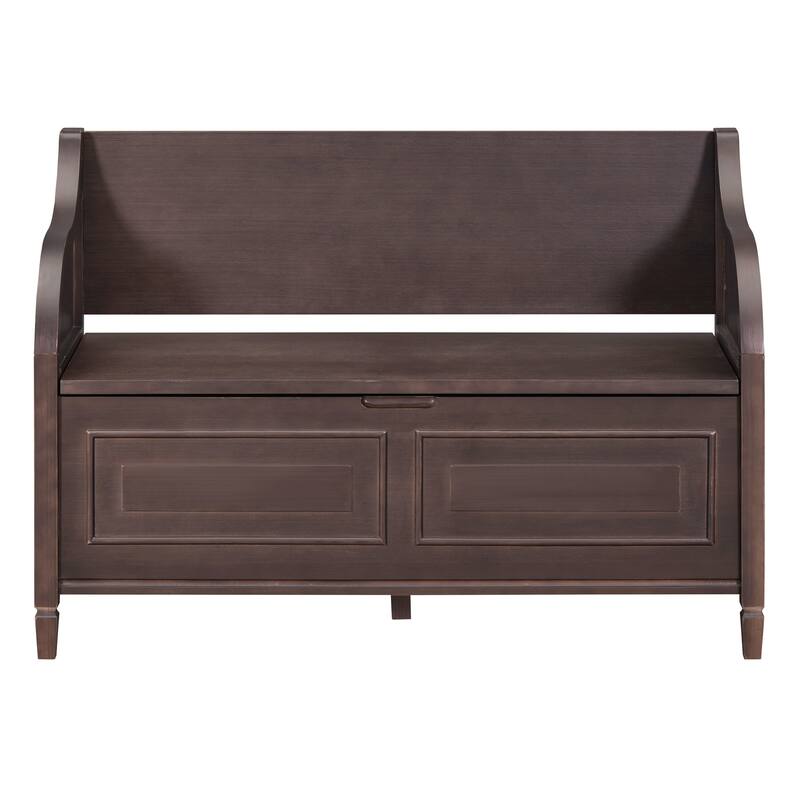 Rustic Style Solid wood Entryway Multifunctional Storage Bench