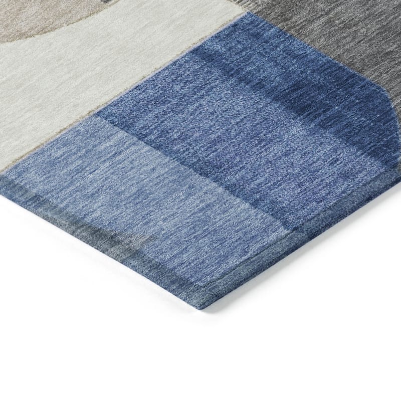 HomeRoots Geometric Modern Rectangle Outdoor Rug