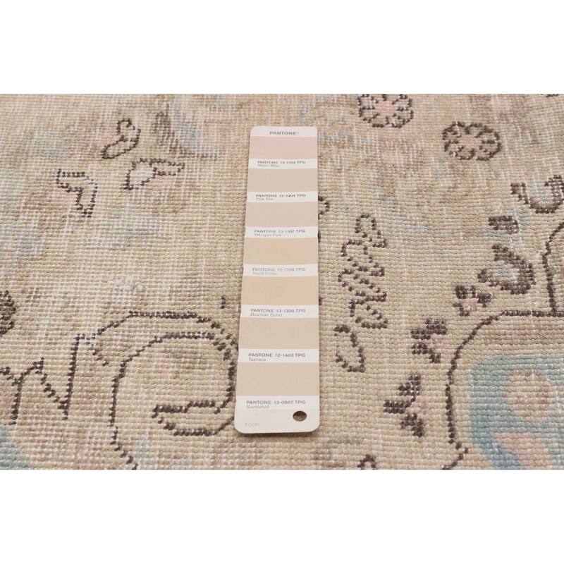 ECARPETGALLERY Hand-knotted Antalya Vintage Beige Wool Rug - 9'2 x 12'2