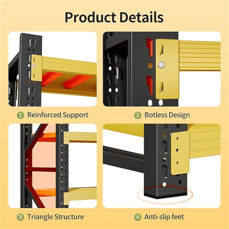 4-Tier 63"H Metal Garage Shelving