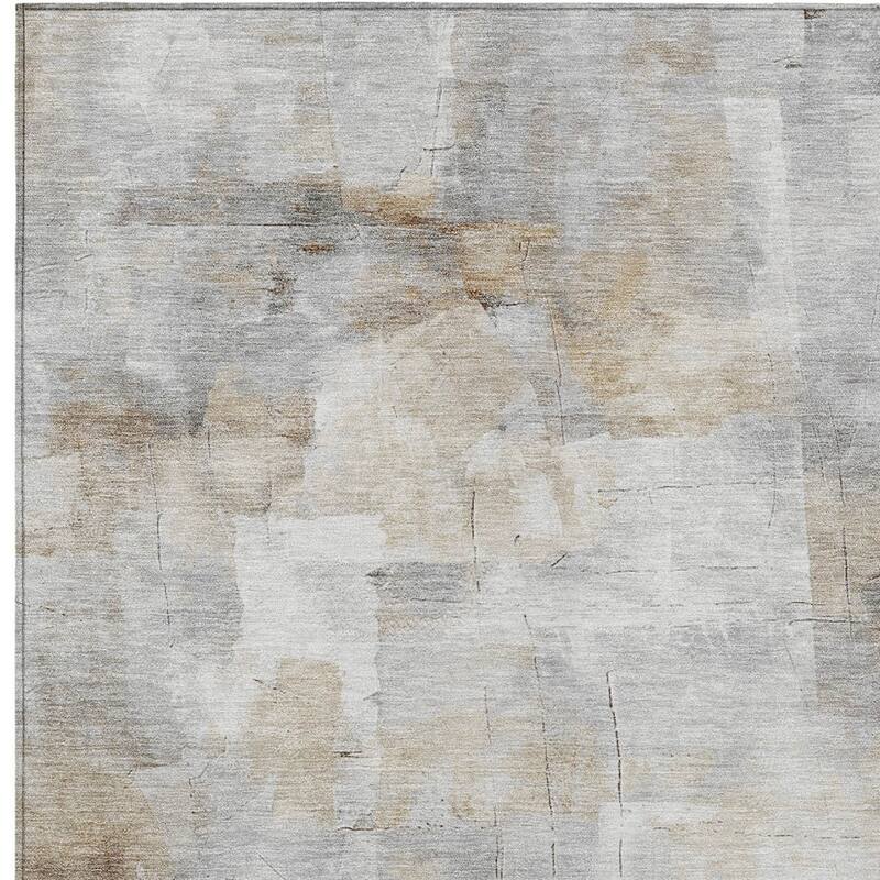 HomeRoots Abstract Transitional Rectangle Outdoor Rug
