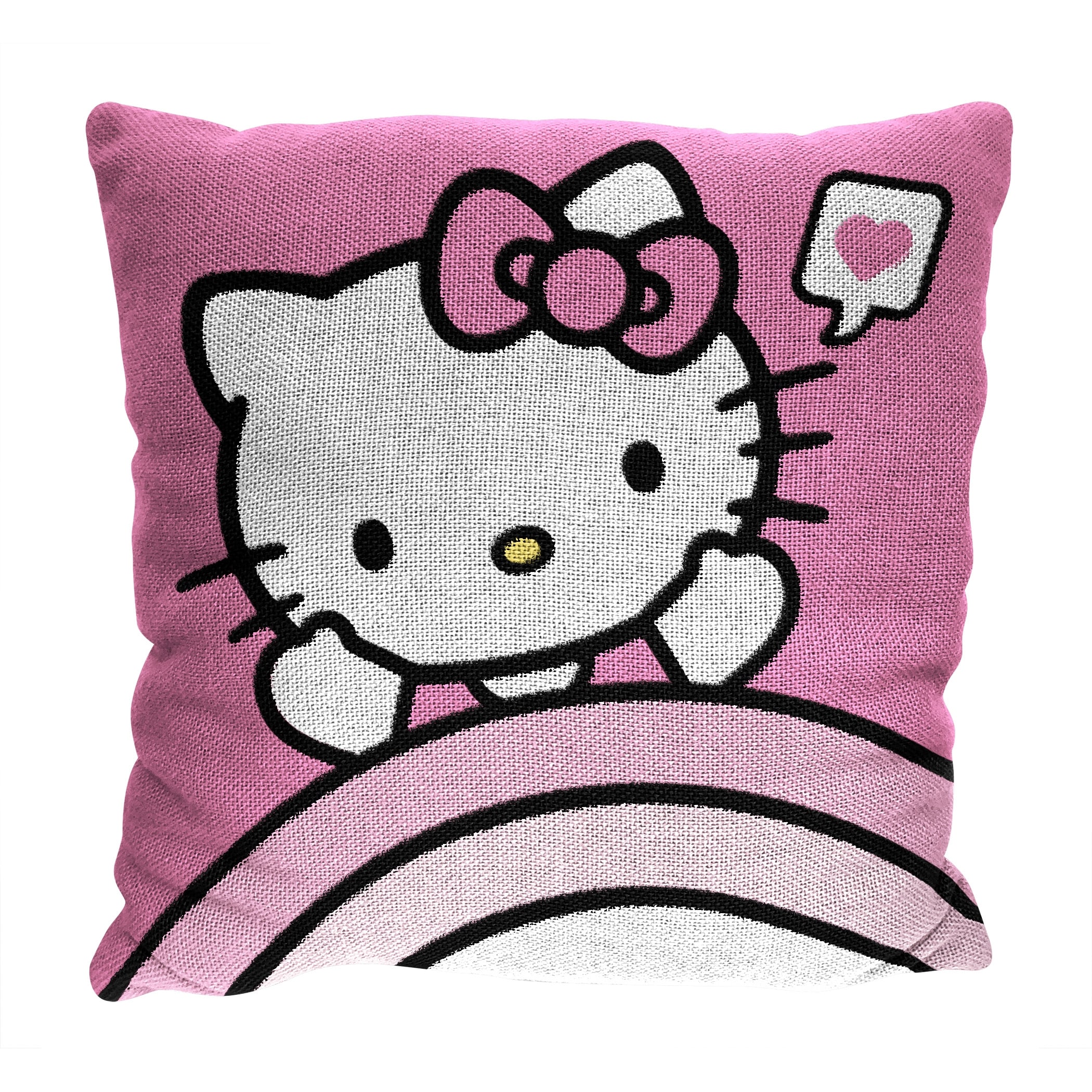 Hello Kitty Big Hugs Jacquard Pillow Pink