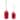 Red Metal Bell Ornament (Set of 2)