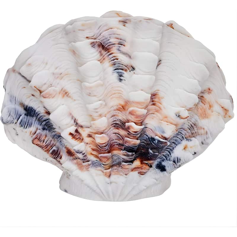 Aria Home Scallop Shell Table Lamp Sculpted Sandstone coastal accent - Brown