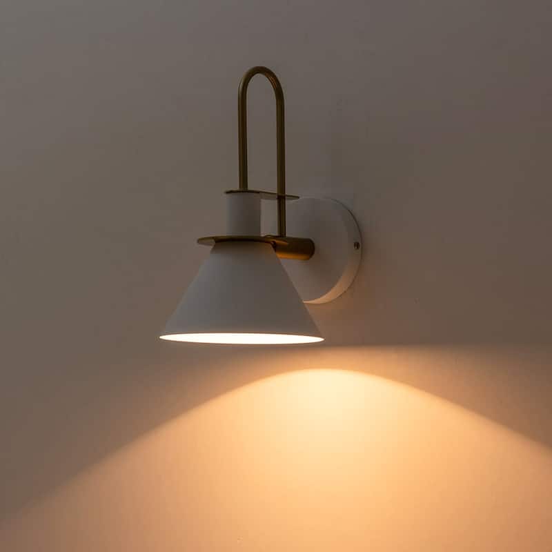 Mid-century Modern 1-Light Cone Wall Sconce - 7in Bedroom Light