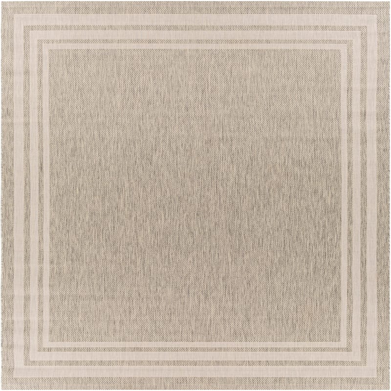 Artistic Weavers Jeremie Indoor/ Outdoor Border Area Rug - 7'10" Square - Beige/Grey