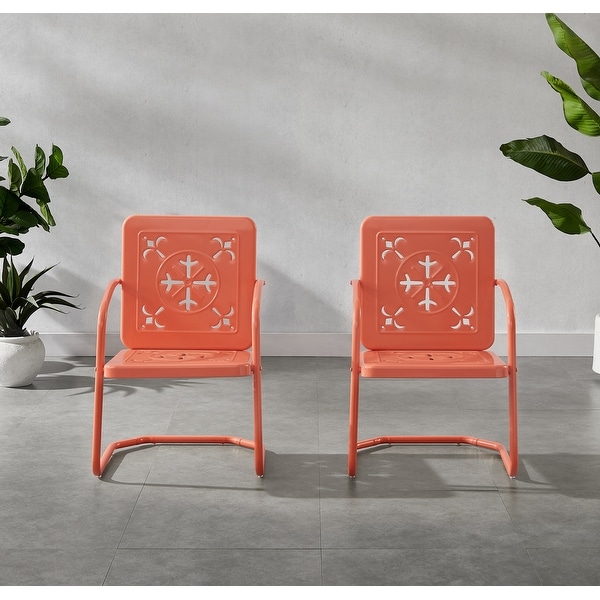 Crosley Azalea 2-Piece Retro Outdoor Chair Set - On Sale - Bed