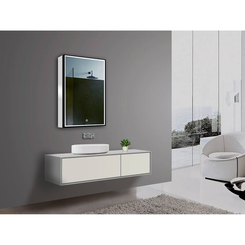 Norah Single Door LED Mirror Cabinet