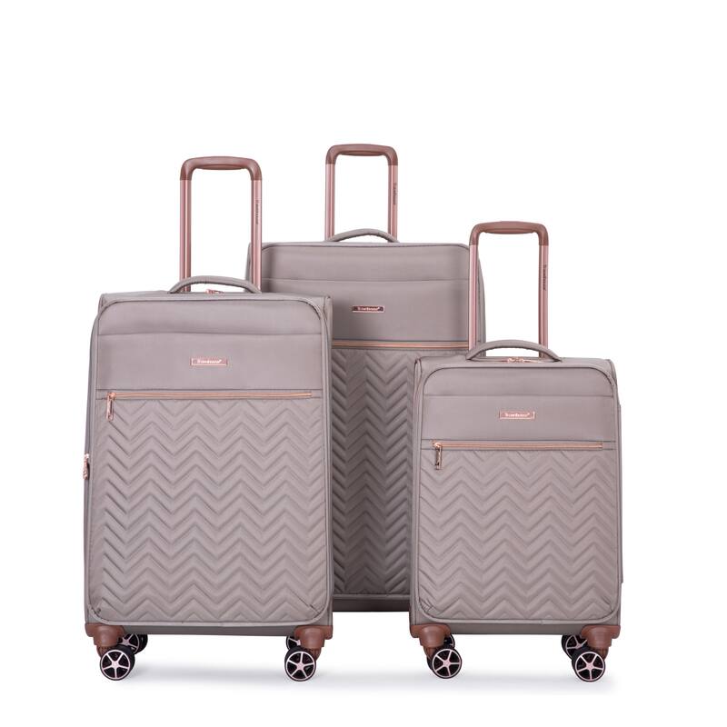 4-Piece Set (16/20/24/28) ,Softshell Suitcase Spinner Wheels Terylene Lightweight Luggage Sets