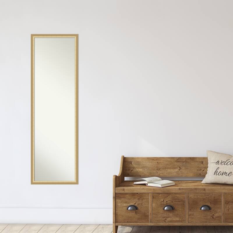 Florence Non-Beveled Framed Full-Length On the Door Mirror - Glass Size 14x48