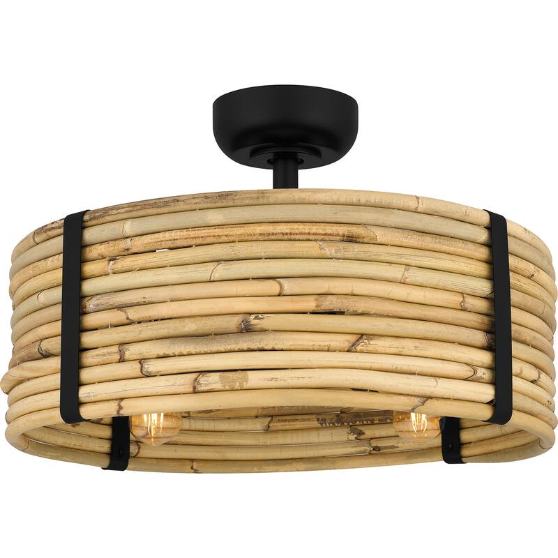 Lachlan 4-Light Matte Black Fan Light
