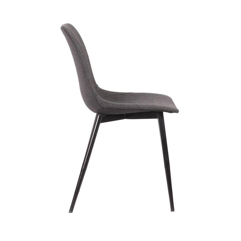 Monte Modern Upholstered Dining Chair in Faux Leather or Fabric