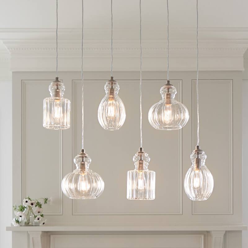 Kichler Lighting Riviera Collection 6-light Brushed Nickel Linear Chandelier