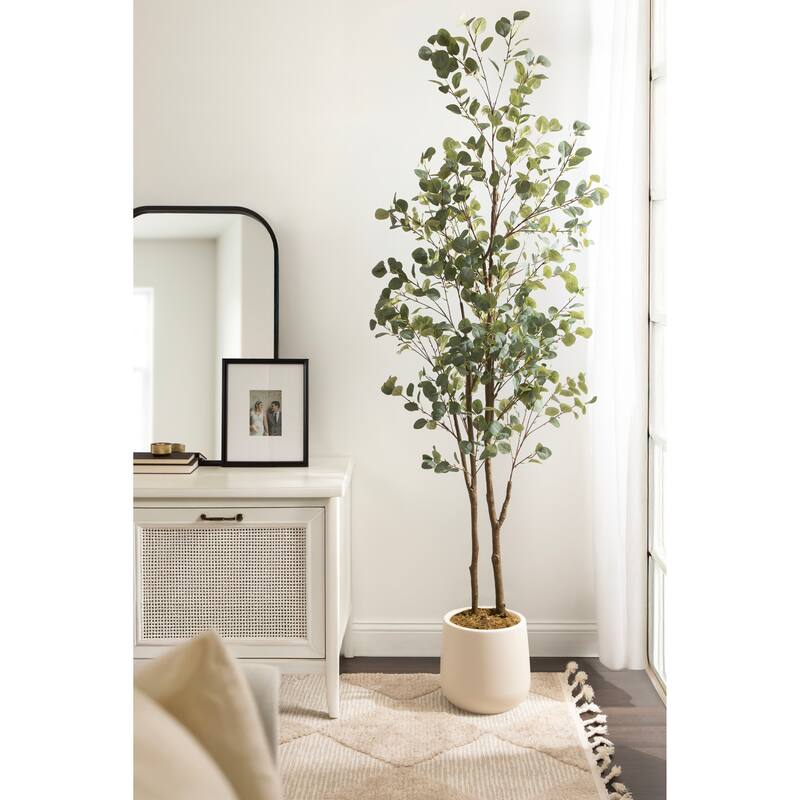 Kate and Laurel Eudora Faux Eucalyptus Tree