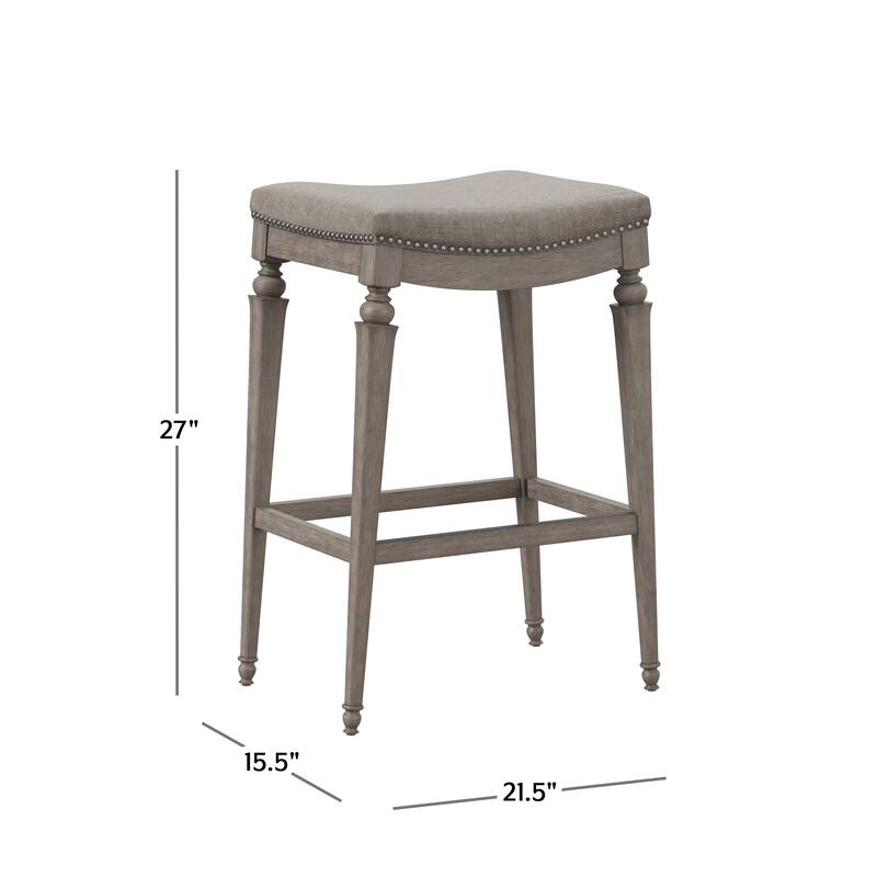 Hillsdale Furniture Vetrina Wood Backless Counter Height Stool - 21.5"W x 15.5"L x 27"H