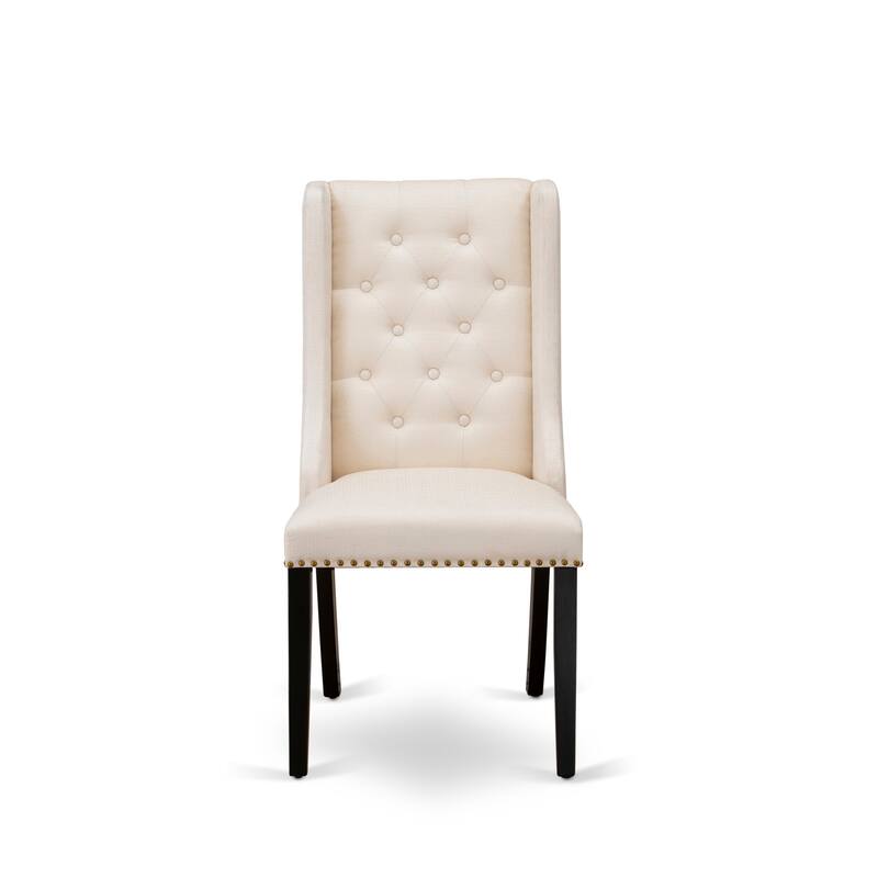 East West Furniture Dining Table Set Contains a Rectangle Dinner Table and Dining Chairs (Pieces And Finish Color Options)