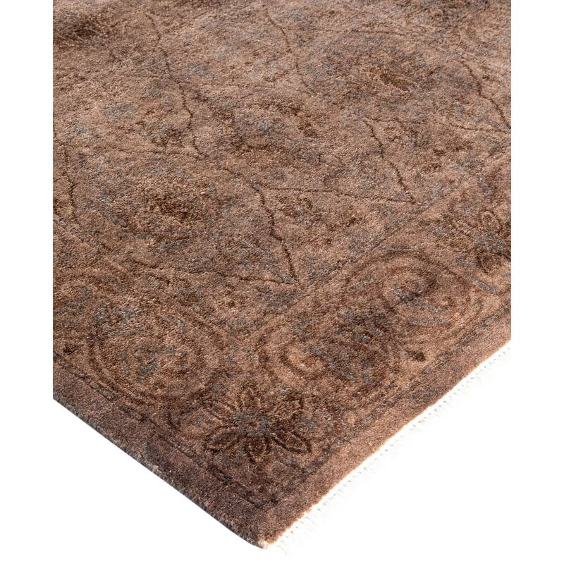 Overdyed One-of-a-Kind Hand-Knotted Area Rug - Brown - 2' 6" x 9' 10"