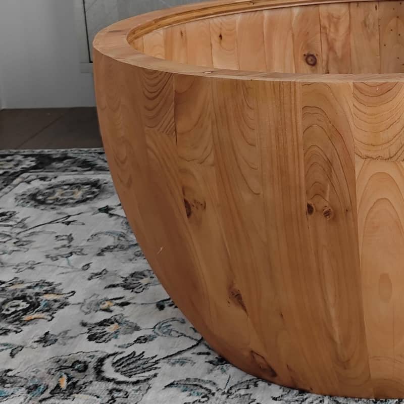 Vintage style barrel coffee table
