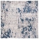 preview thumbnail 27 of 40, SAFAVIEH Meadow Matthissa Modern Abstract Rug 6'7" Square - Ivory Grey/Blue - Square