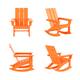 Laguna Modern Weather-Resistant Adirondack Chairs (Set of 4) - Orange