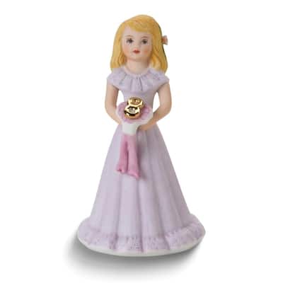 Curata Birthday Girls Blonde Age 8 Porcelain Bisque Figurine