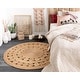 preview thumbnail 5 of 13, Artistic Weavers Hand-Woven Adelia Jute Area Rug 3' Round - Wheat