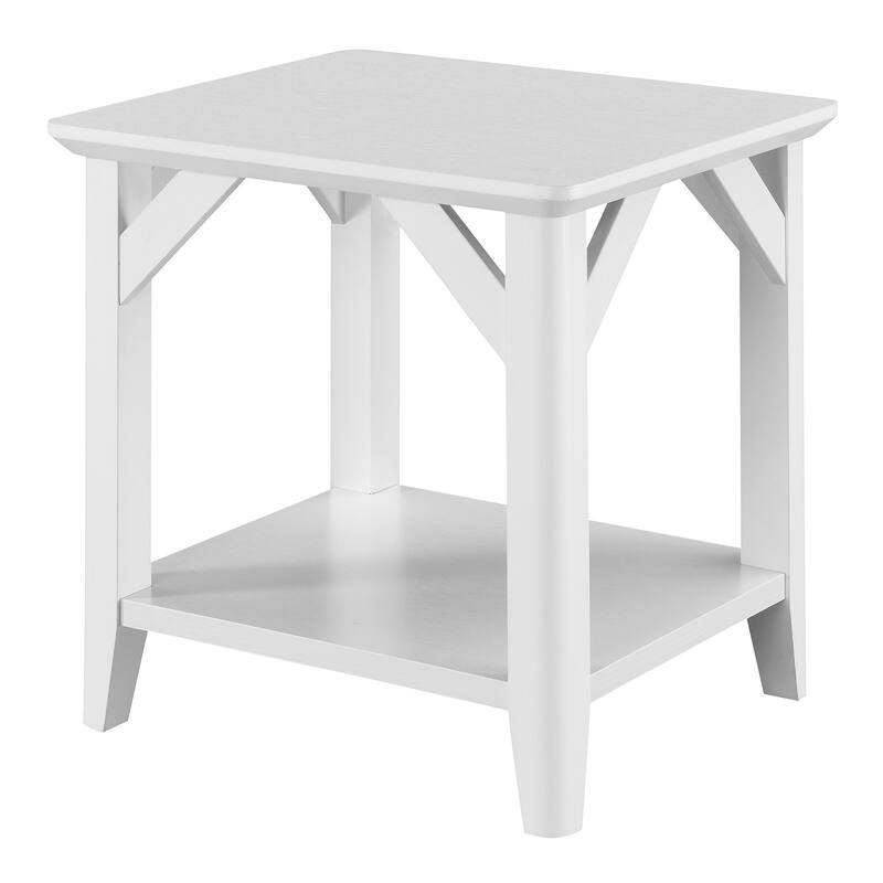 Convenience Concepts Winston End Table with Shelf - White