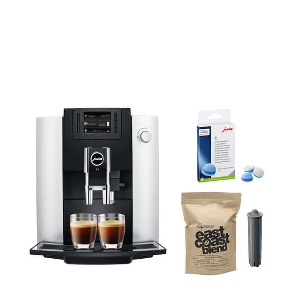 Jura E6 Automatic Coffee Center (Platinum) with Smart Filter Cartridge