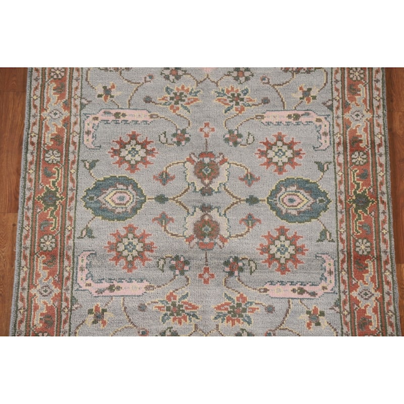 Heriz Serapi Accent Rug Handmade Wool Carpet - 4'0