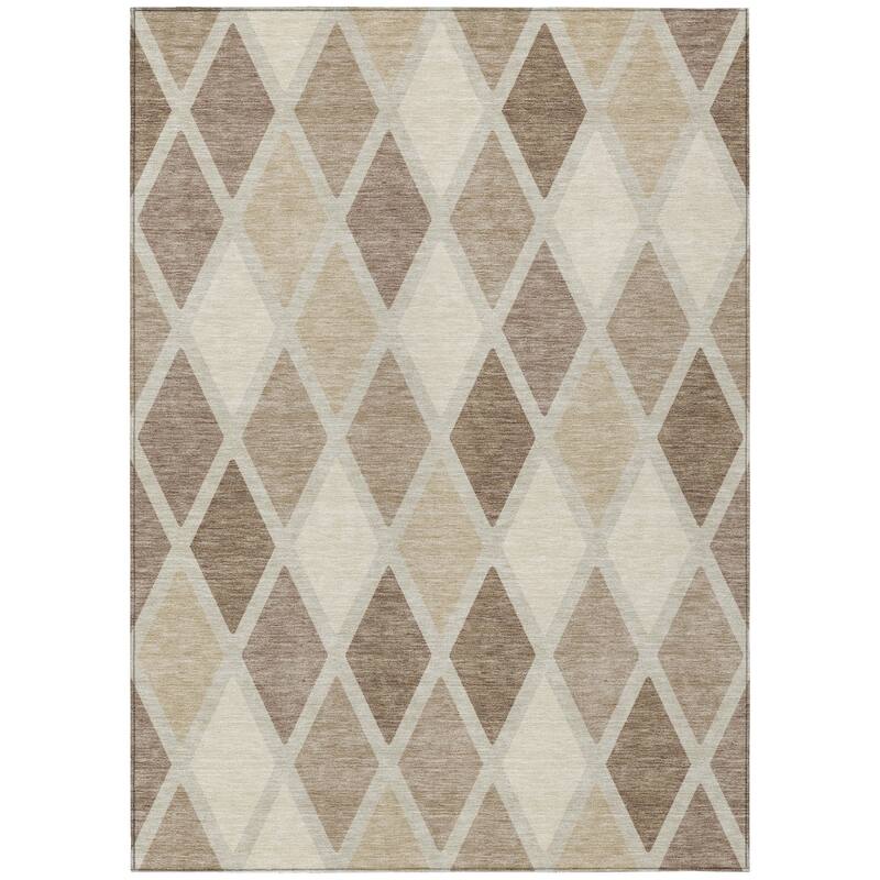 HomeRoots Geometric Transitional Rectangle Outdoor Rug