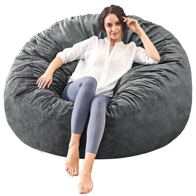 Bean Bag Chairs for Adults 3' Memory Foam Furniture BeanBag Chair Kids/Teens Sofa with Soft Micro Fiber Cover Round Fluffy Couch