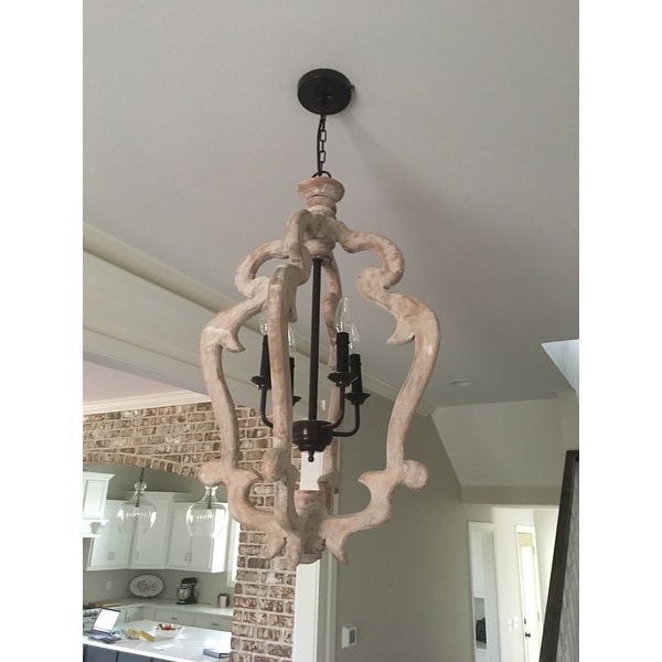 Top Product Reviews For Signature Design By Ashley Jocelin Distressed White Wood Pendant Light 14230883 Overstock