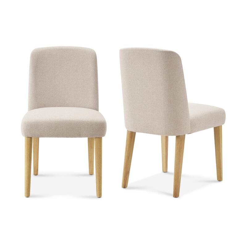 Mopio Logan Upholstered Beige Dining Chair - Set of 2