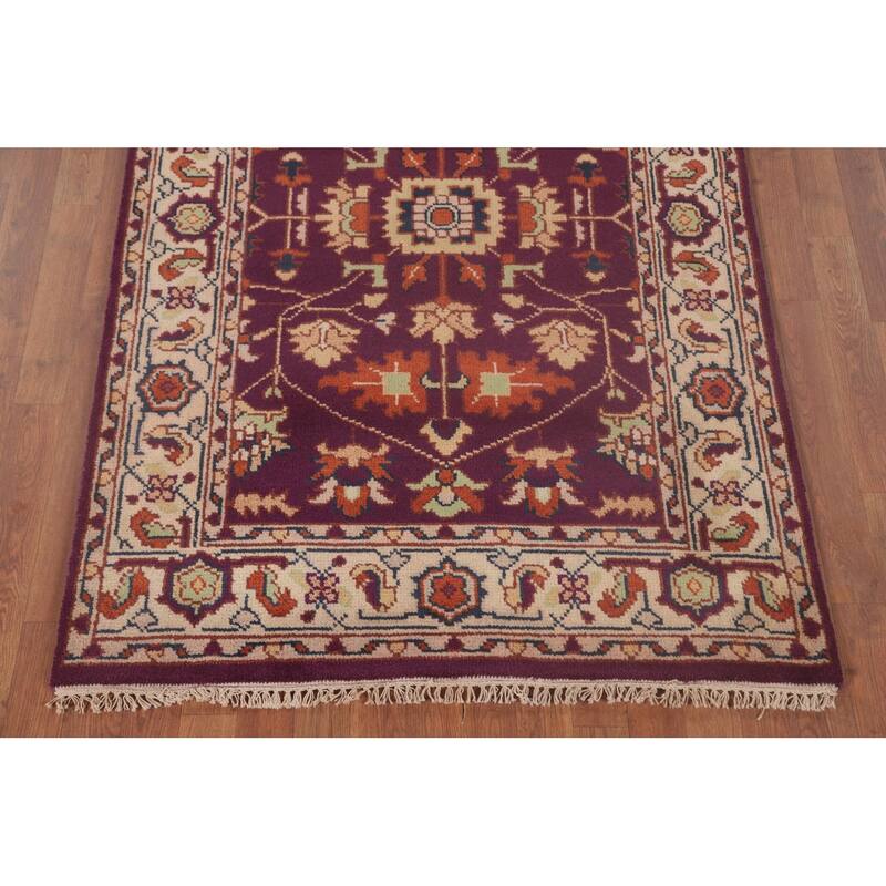 Oushak Oriental Foyer Rug Hand-Knotted Wool Carpet - 3'11" x 6'0"