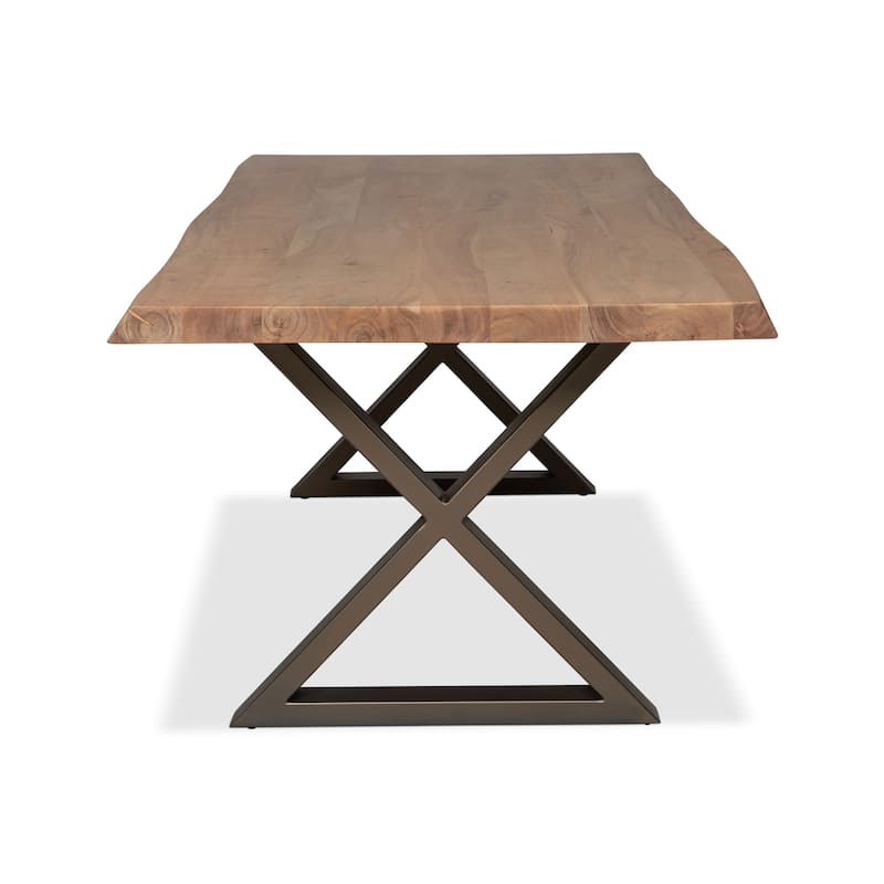 Urbia Brooks Solid Acacia Dining Table - X Base
