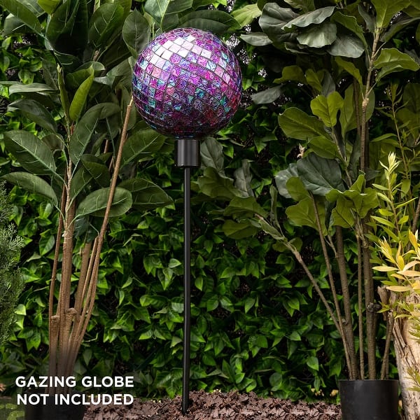 slide 2 of 11, Alpine Corporation 31" Tall Outdoor Metal Gazing Globe Display Stand, Black