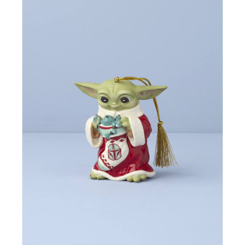 Lenox Holiday Grogu with Stocking Ornament