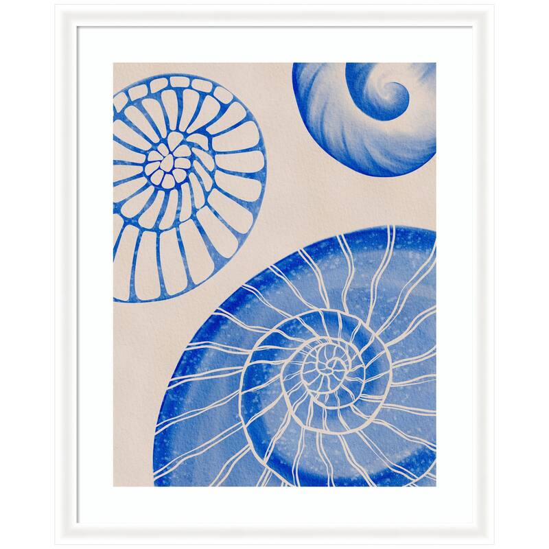 Kate and Laurel Framed Art Ocean charms l by Nikita Jariwala - 35x43 - White
