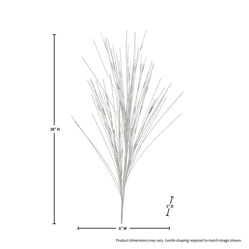 38" Twisted Metallic Grass Spray