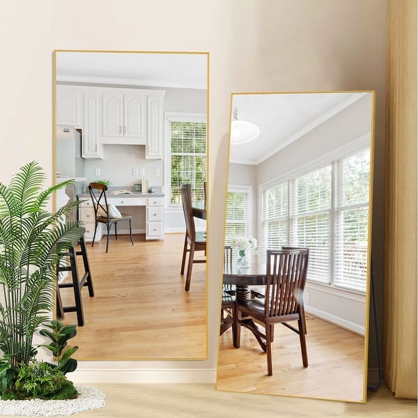 BED & BATH BEYOND ウォールミラー 　鏡　ミラー　46x56 Glam Large Rectangular Full-length Floor Mirror Wall Mount for
