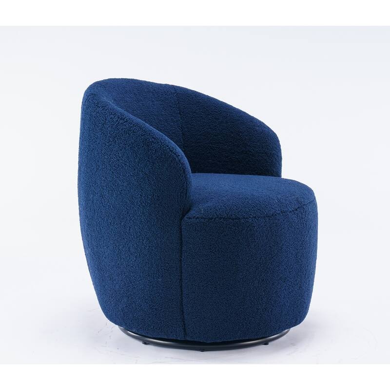 Teddy Fabric Swivel Accent Armchair Barrel Chair