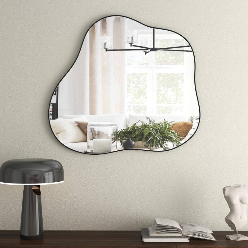 Asymmetrical Cloud-Shaped Accent Wall Mirror - 29.53"×32.5"